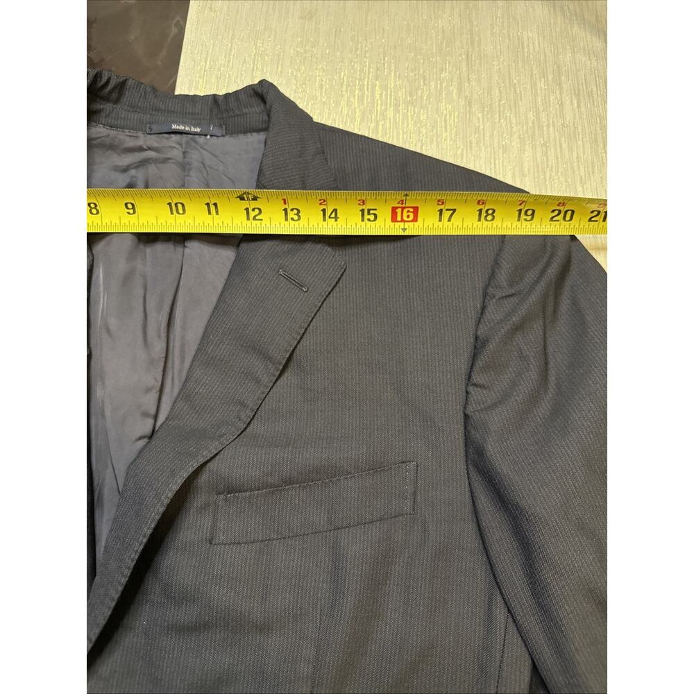Ermenegildo Zegna 44R Blazer Sport Coat Black Pinstripe Wool Men 2 Button Italy - Picture 7 of 16